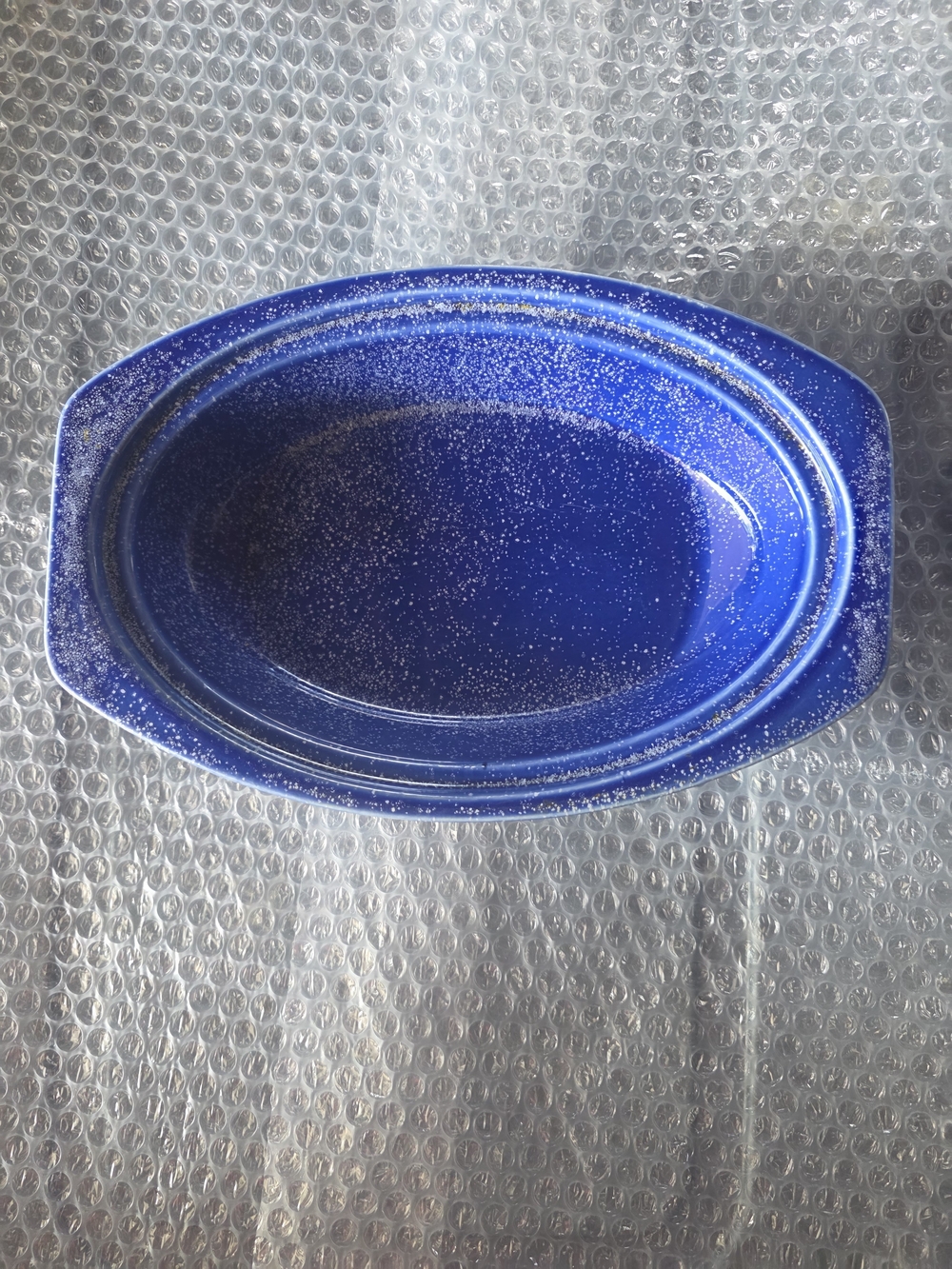 Blue Sterling Usa Speckled Oval Serving Dish